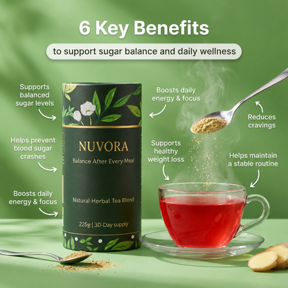 Nuvora Strawberry benefits with deep red tea